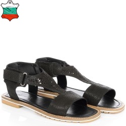 ДАМСКИ САНДАЛИ ОТ ЕСТЕСТВЕНА КОЖА-4581-ЧЕРНИ