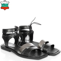 ДАМСКИ САНДАЛИ ОТ ЕСТЕСТВЕНА КОЖА-C113-1178-ЧЕРНИ