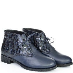 ДАМСКИ БОТИ/КЛАРК ОТ ЕФЕКТНА ЕСТЕСТВЕНА КОЖА-2021-ТЪМНО СИНИ