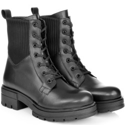 ДАМСКИ БОТИ ОТ ЕСТЕСТВЕНА КОЖА И СТРЕЧ-AMAYA 02-ЧЕРНИ