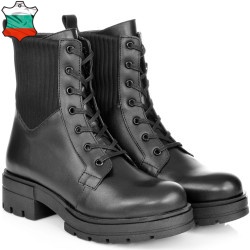 ДАМСКИ БОТИ ОТ ЕСТЕСТВЕНА КОЖА И СТРЕЧ-AMAYA 02-ЧЕРНИ