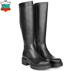 ДАМСКИ БОТУШИ ОТ ЕСТЕСТВЕНА КОЖА-AMAYA 21-ЧЕРНИ