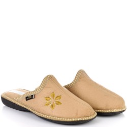 ДАМСКИ ПАНТОФИ НА АНАТОМИЧНО ХОДИЛО-NEVIA-БЕЖОВИ