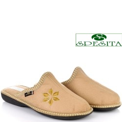 ДАМСКИ ПАНТОФИ НА АНАТОМИЧНО ХОДИЛО-NEVIA-БЕЖОВИ