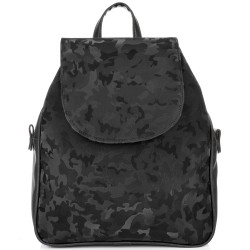 БЪЛГАРСКА ДАМСКА РАНИЦА-S1259-МИЛИТАРИ-ЧЕРНА