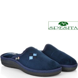 МЪЖКИ ПАНТОФИ НА АНАТОМИЧНО ХОДИЛО-2148-ТЪМНО СИНИ