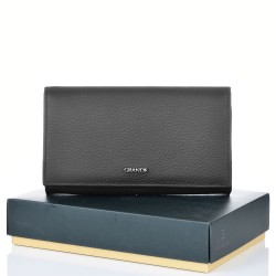 ДАМСКО ПОРТМОНЕ GRANDE ОТ ЕСТЕСТВЕНА КОЖА-2604-ЧЕРНО