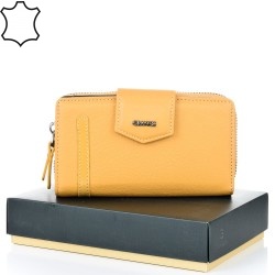 ДАМСКО ПОРТМОНЕ GRANDE ОТ ЕСТЕСТВЕНА КОЖА-2716-ГОРЧИЦА
