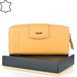 ДАМСКО ПОРТМОНЕ GRANDE ОТ ЕСТЕСТВЕНА КОЖА-2714-ГОРЧИЦА
