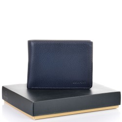 МЪЖКО ПОРТМОНЕ GRANDE ОТ ЕСТЕСТВЕНА КОЖА-1404-ТЪМНО СИНЬО