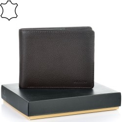 МЪЖКО ПОРТМОНЕ GRANDE ОТ ЕСТЕСТВЕНА КОЖА-1508-КАФЯВО