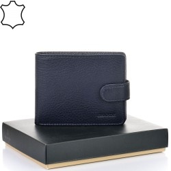 МЪЖКО ПОРТМОНЕ GRANDE ОТ ЕСТЕСТВЕНА КОЖА-1515-ТЪМНО СИНЬО