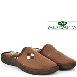 МЪЖКИ ПАНТОФИ НА АНАТОМИЧНО ХОДИЛО-2148-КАФЯВИ