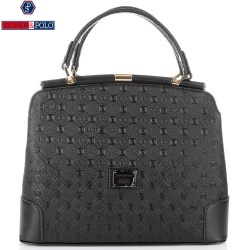 ДАМСКА ЕЛЕГАНТНА ЧАНТА-SP706-ЕФЕКТНА-ЧЕРНА