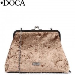 ДАМСКА ЕЛЕГАНТНА ЧАНТА DOCA-17539-КАФЯВА