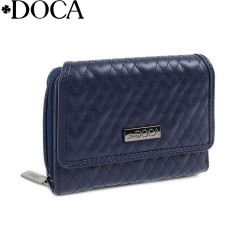 ДАМСКО ПОРТМОНЕ-DOCA-66243-ТЪМНО СИНЬО