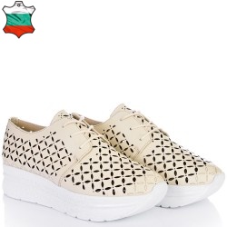 ДАМСКИ ОБУВКИ НА ПЛАТФОРМА ОТ ЕСТЕСТВЕНА КОЖА-4571-БЕЖОВИ