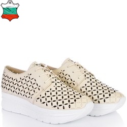 ДАМСКИ ОБУВКИ НА ПЛАТФОРМА ОТ ЕСТЕСТВЕНА КОЖА-4571-БЕЖОВИ