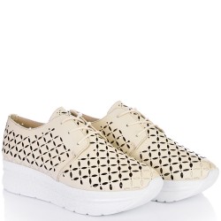 ДАМСКИ ОБУВКИ НА ПЛАТФОРМА ОТ ЕСТЕСТВЕНА КОЖА-4571-БЕЖОВИ