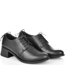 ДАМСКИ ОБУВКИ НА ТОК ОТ ЕСТЕСТВЕНА КОЖА-C362-234-ЧЕРНИ