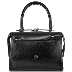 ДАМСКА ЕЛЕГАНТНА ЧАНТА-336-ЛАК-ЧЕРНА