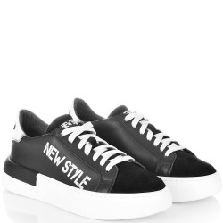 ДАМСКИ КЕЦОВЕ ОТ ЕСТЕСТВЕНА КОЖА-JIA 03-ЧЕРНО/БЯЛО