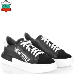 ДАМСКИ КЕЦОВЕ ОТ ЕСТЕСТВЕНА КОЖА-JIA 03-ЧЕРНО/БЯЛО