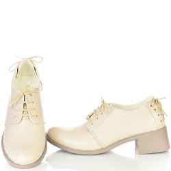 ДАМСКИ ОБУВКИ НА ТОК ОТ ЕСТЕСТВЕНА КОЖА-C362-234-БЕЖОВИ