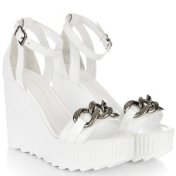 ДАМСКИ САНДАЛИ НА ПЛАТФОРМА ОТ ЕСТЕСТВЕНА КОЖА-4724-БЕЛИ