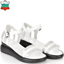 ДАМСКИ САНДАЛИ ОТ ЕСТЕСТВЕНА КОЖА-4756-БЕЛИ