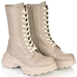 ДАМСКИ БОТИ ОТ ЕСТЕСТВЕНА КОЖА-SONYA 01-БЕЖОВИ