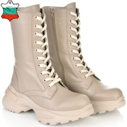 ДАМСКИ БОТИ ОТ ЕСТЕСТВЕНА КОЖА-SONYA 01-БЕЖОВИ