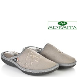 ДАМСКИ ПАНТОФИ НА АНАТОМИЧНО ХОДИЛО-2103-СИВИ