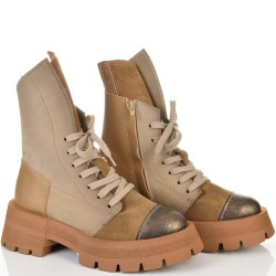 ДАМСКИ БОТИ ОТ ЕСТЕСТВЕНА КОЖА/НАБУК/ВЕЛУР-231-БЕЖОВО/КАФЯВО