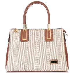 ДАМСКА ЕЛЕГАНТНА ЧАНТА-SP1000-ТАБА/БЕЖОВО