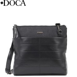 ДАМСКА ЧАНТА ПРЕЗ РАМО DOCA-18981-ЧЕРНА