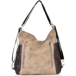 БЪЛГАРСКА ДАМСКА ЧАНТА/РАНИЦА-S1317-БЕЖОВО/КАФЯВО