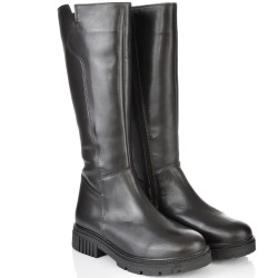 ДАМСКИ БОТУШИ ОТ ЕСТЕСТВЕНА КОЖА-ASTRA17-1119-ЧЕРНИ