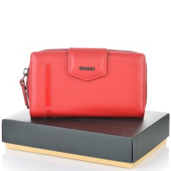 ДАМСКО ПОРТМОНЕ GRANDE ОТ ЕСТЕСТВЕНА КОЖА-2716-ЧЕРВЕНО