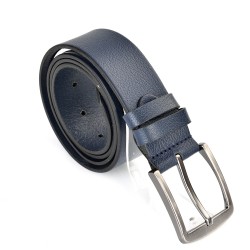 КОЛАН ОТ ЕСТЕСТВЕНА БИВОЛСКА КОЖА-7447-ТЪМНО СИН