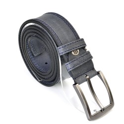 КОЛАН ОТ ЕСТЕСТВЕНА БИВОЛСКА КОЖА-7455-ТЪМНО СИН