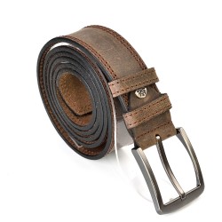 КОЛАН ОТ ЕСТЕСТВЕНА БИВОЛСКА КОЖА-7456-КАФЯВ