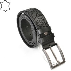 КОЛАН ОТ ЕСТЕСТВЕНА БИВОЛСКА КОЖА-7431-ЧЕРЕН