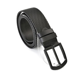 КОЛАН ОТ ЕСТЕСТВЕНА БИВОЛСКА КОЖА-7432-ЧЕРЕН