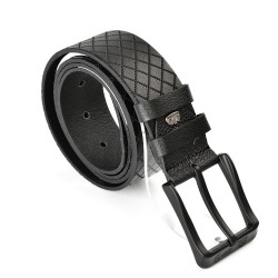 КОЛАН ОТ ЕСТЕСТВЕНА БИВОЛСКА КОЖА-7433-ЧЕРЕН