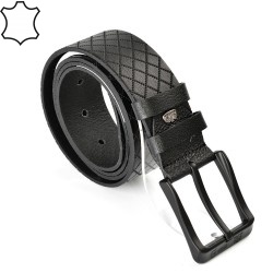 КОЛАН ОТ ЕСТЕСТВЕНА БИВОЛСКА КОЖА-7433-ЧЕРЕН