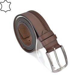 КОЛАН ОТ ЕСТЕСТВЕНА БИВОЛСКА КОЖА-7436-КАФЯВ