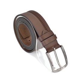 КОЛАН ОТ ЕСТЕСТВЕНА БИВОЛСКА КОЖА-7436-КАФЯВ