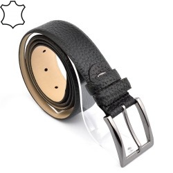 КОЛАН ОТ ЕСТЕСТВЕНА БИВОЛСКА КОЖА-7446-ЧЕРЕН