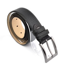 КОЛАН ОТ ЕСТЕСТВЕНА БИВОЛСКА КОЖА-7446-ЧЕРЕН